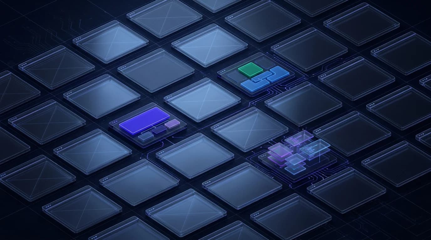 Grid of bulk-generated WordPress pages arranged in a structured layout