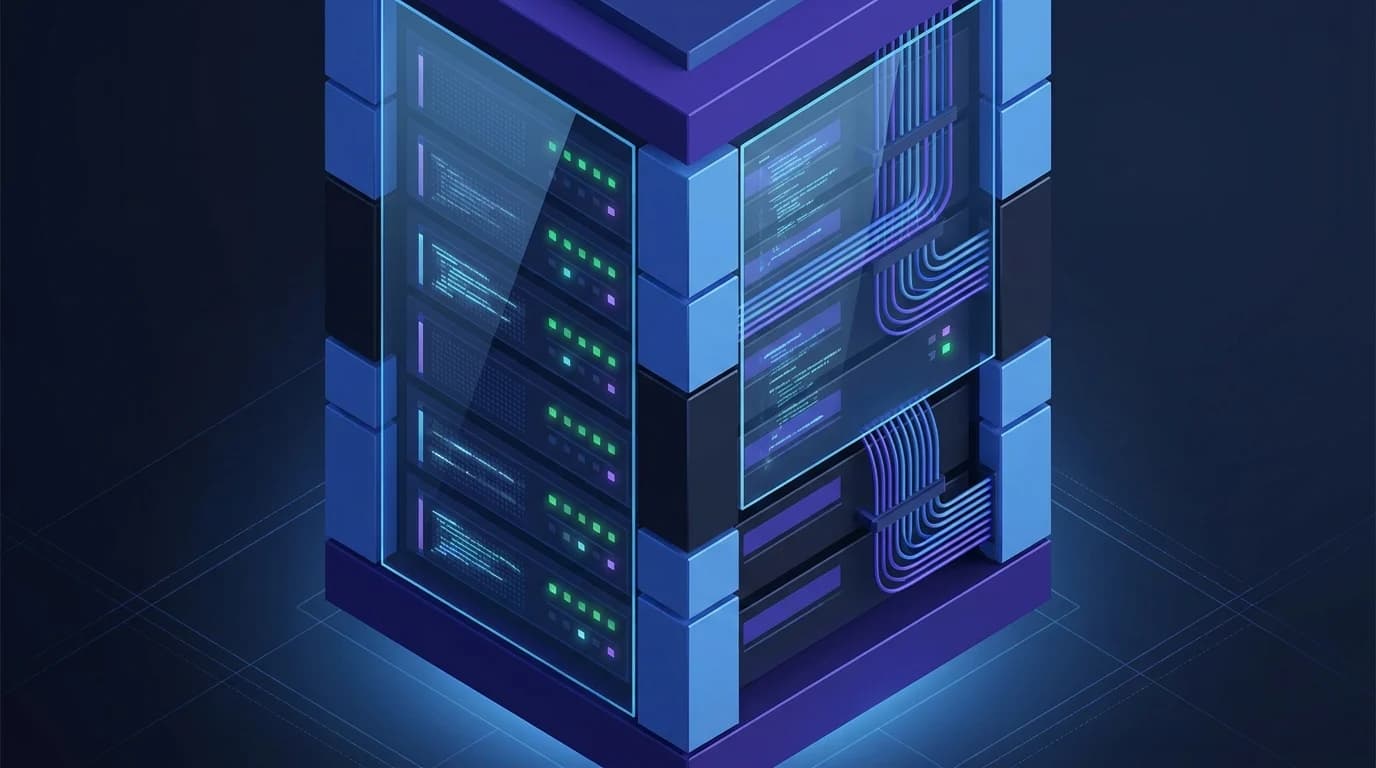 Server rack representing programmatic SEO WordPress plugin infrastructure at scale