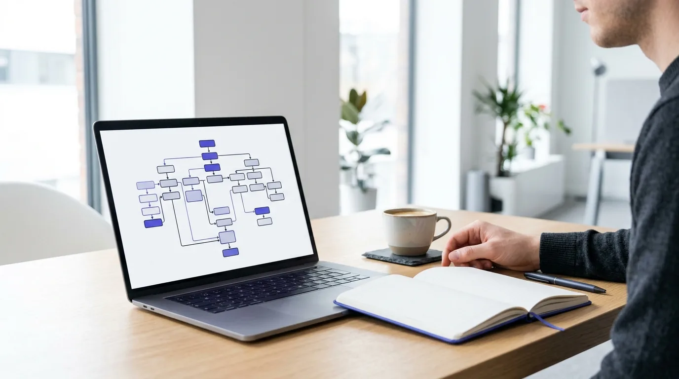 A highly organized workspace illustrating a streamlined technical configuration approach.