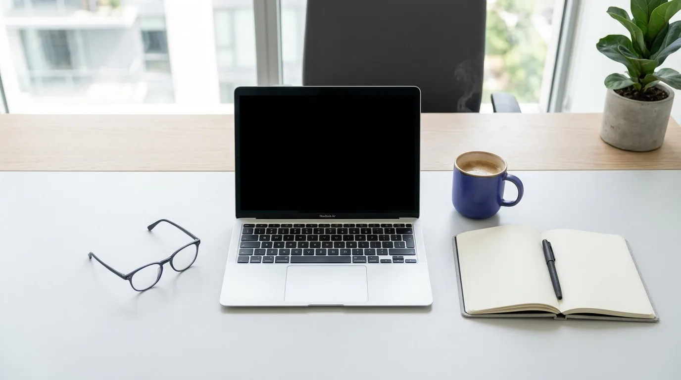 Escritorio moderno preparado para utilizar el mejor redactor inteligencia artificial